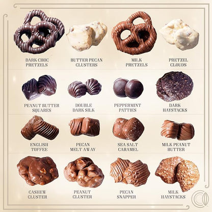 Chocolate Gift Basket, Gourmet Chocolates Variety Snack Box, Assorted Food Arrangement Platter, Birthday Present, Holiday, Corporate Parties, Sympathy, Candy Gifting Idea, Him, Her, Men, Women, Family (Ruby Red)