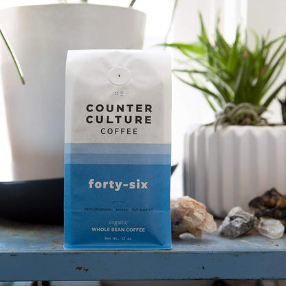 Counter Culture Coffee Forty-Six - Dark Roast, Organic, Sustainably Farmed, Kosher, Whole Bean Coffee, 12oz (1 Bag)