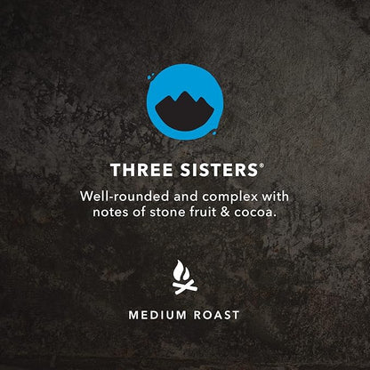 Kicking Horse Coffee Three Sisters, Medium Roast, Ground, Certified Organic, Fairtrade, Kosher, Black, 10 Oz, Pack of 6