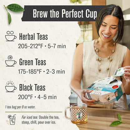 Numi Organic Tea By Mood Gift Set, 40 Tea Bag Assortment, Premium Organic Black, Pu-erh, Green, Maté, Rooibos & Herbal Teas