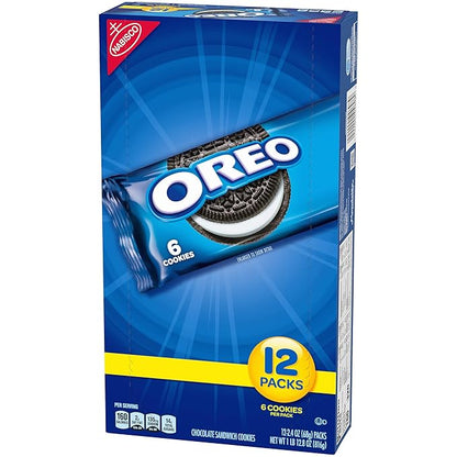 OREO Chocolate Sandwich Cookies, School Lunch Box Snacks, 2.4 Ounce (Pack of 12)