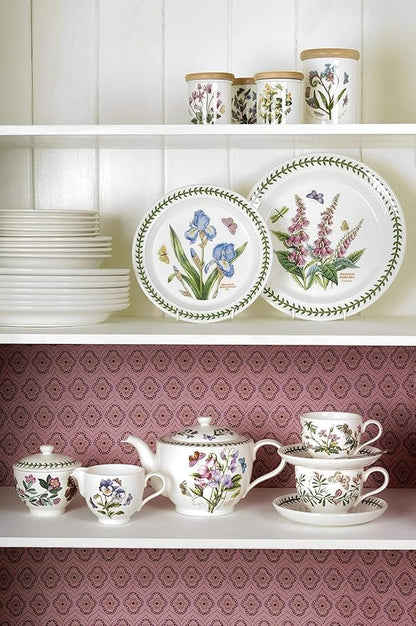 Portmeirion Botanic Garden 20oz Porcelain Mug, Sweet Pea Motif - Floral Coffee or Tea Cups with Chip Resistant Glaze, Microwave & Dishwasher Safe Drinkware Set - Floral Tea Party Décor