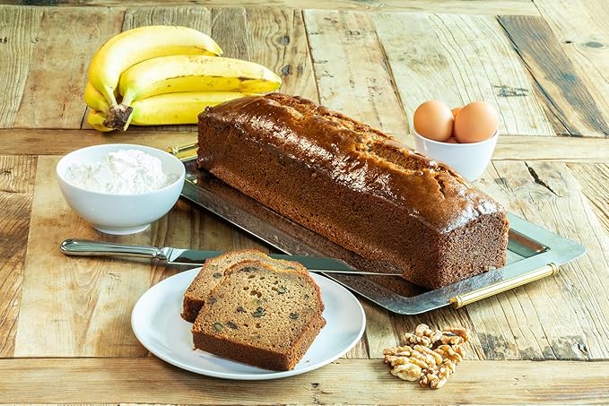 Nadel - Naturally Delicious Banana Nut bread, 24 Pack, Fresh Bananas, Crunchy Walnuts, Lunch snack breakfast bars Natural fresh brand, Cake Slices