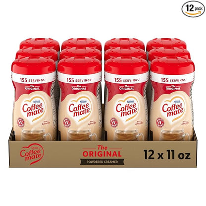 Nestle Coffee mate Coffee Creamer, Original, Powder Creamer, 11 oz Canister (Pack of 12)