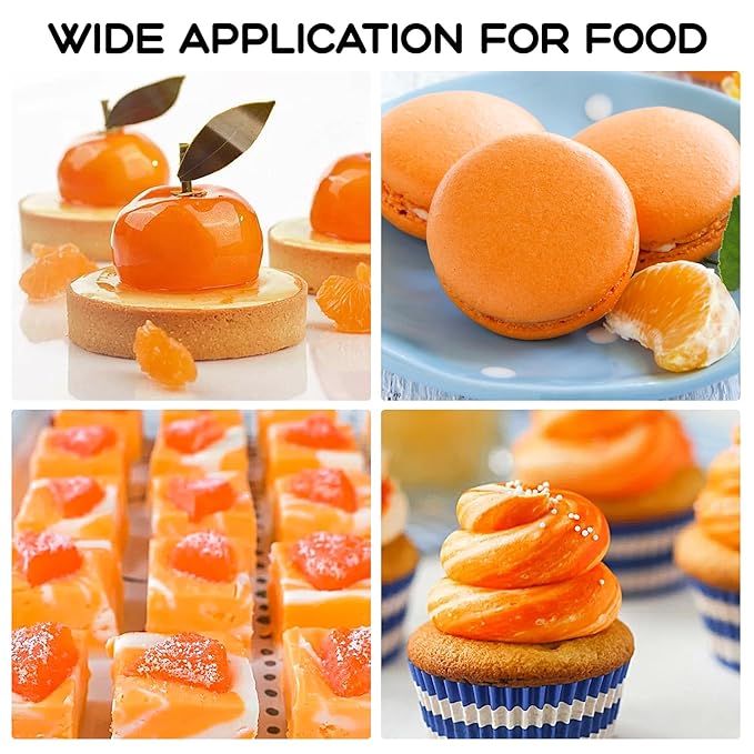 Orange Gel Food Coloring 4.5 oz Professional Grade Orange Food Dye Concentrated Gel Food Coloring for Icing Baking Cake Decorating Cookie