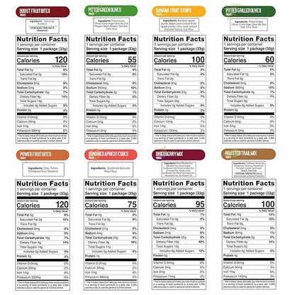Nutruit Gourmet Healthy Snacks - 32 Pack MEGA Variety Box (12-14 Flavors) - Vegan, Gluten Free, Non-GMO Bulk Snacks - Kosher, High Protein, High Fiber, Plant-Based Healthy Snack - 1.2oz Packs