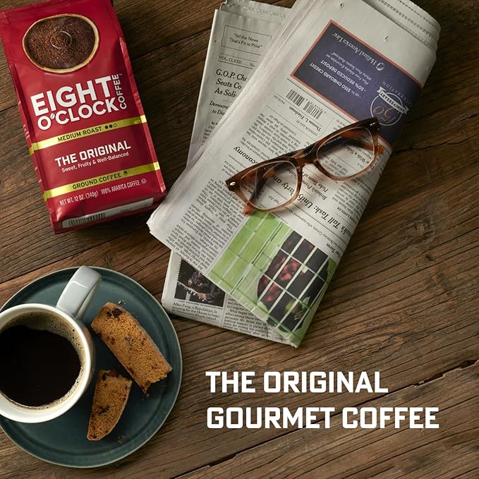 Eight O'Clock Coffee 100% Colombian Peaks Whole Bean Coffee, Medium Roast, 38 Ounce (Pack of 1) - Rich, Winey & Full Bodied