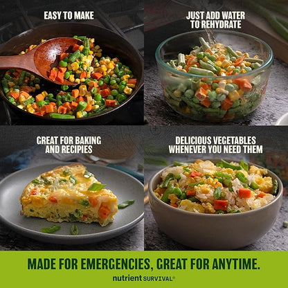 Freeze-Dried Mixed Vegetables – #10 Can | 25-Year Shelf Life | Emergency Food | Premium Non-GMO Blend
