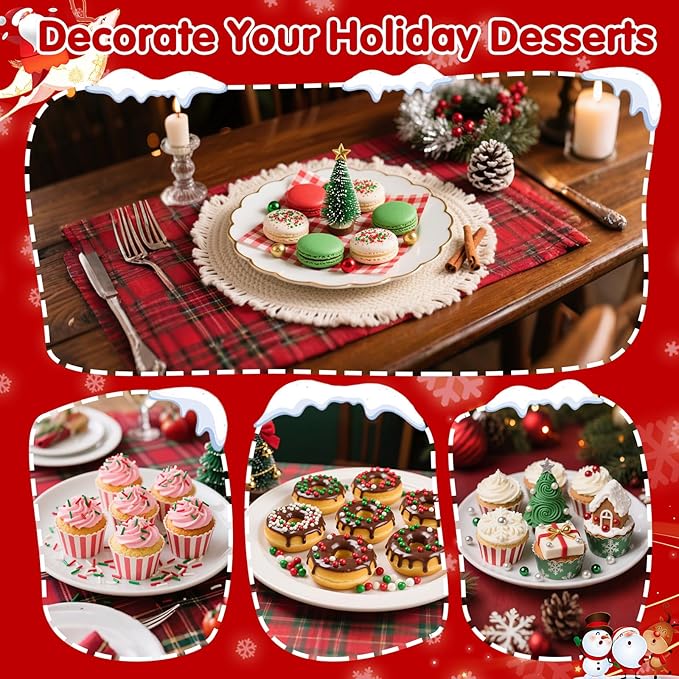 Christmas Sanding Sugar Sprinkles,150g/5.3oz,Edible Red Green and White Sprinkle for Cake Decorating,Colored Crystals Sprinkle Mix for Cookies,Ice Cream,Fondant Cake,Caramel Apples,Cupcakes Decoration Topper,Desserts,Wedding Birthday Christmas Thanksgi...