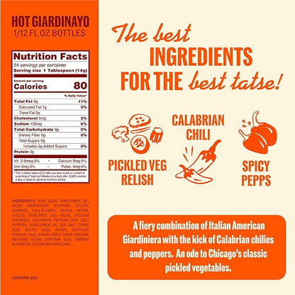 Ayoh Foods, Sando Sauce, Sandwich Sauce, (1-12 Ounce Bottle) - Creamy & Flavorful, Perfect for Sandwiches, Wraps & Dips, Created by Molly Baz (Hot Giardinayo)