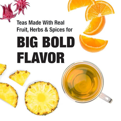 Tiesta Tea Maui Mango, Loose Leaf, Mango Pineapple Herbal Tea, Premium Non-Caffeinated Fruit Blend, Makes Hot or Iced & Brews Up to 200 Cups, 16 Ounce Resealable Bulk Pouch