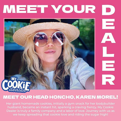 My Cookie Dealer Protein Cookies, Strawberry Creme (2.2oz, Pack of 12) - 15g Protein per Cookie - Individually Wrapped Workout Snacks for On-The-Go Travel