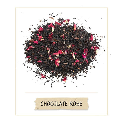 BREWIX, Chocolate Rose Loose Black Tea, (50+ Cups, 3.53oz/100g) | Valentine's | Dessert tea
