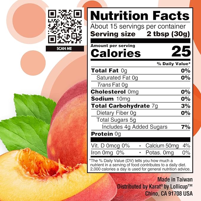 Tea Zone [1 Pound] Peach Popping Pearls, Bursting Pearls for Teas, Shakes, Smoothies, Dessert Toppings