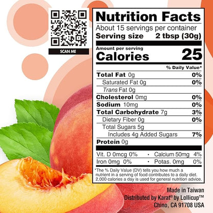 Tea Zone [1 Pound] Peach Popping Pearls, Bursting Pearls for Teas, Shakes, Smoothies, Dessert Toppings