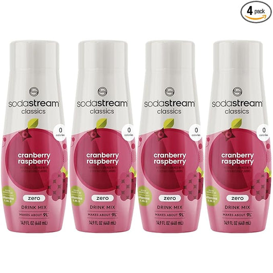 SodaStream Cranberry Raspberry Zero Calorie, 440ml 4-Pack