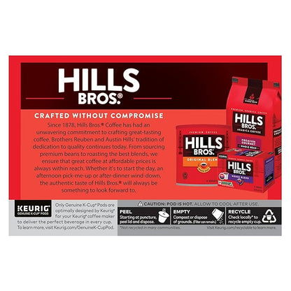 Hills Bros. Gourmet Blend Keurig K-Cup Pods for Keurig Brewers – Medium Roast Premium Arabica Blend, Kosher – 1 Pack of 12 Single Serve Pods