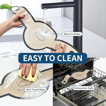 Silicone Bread Sling for Dutch Oven Liners Silicone Baking Mat Reusable Sourdough Bread Baking Supplies with Long Handle Bread Making Tools for Transfer Sourdough (1 Pc Gray Mat)
