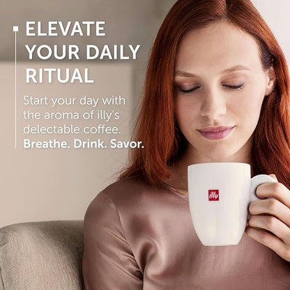 Illy Whole Bean Coffee, Brasile Cerrado Mineiro Medium Roast - Notes of Caramel and Dried Fruit - 100% Arabica - Whole Beans - Pressurized Packaging Sealed for Freshness - 8.8oz can (Pack of 6)