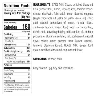 Krusteaz Meyer Lemon Pound Cake Mix with Lemon Glaze Mix, 16.5-Ounce Box (Pack of 12)