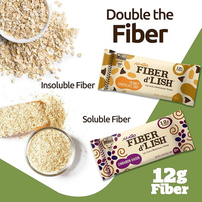 NuGo Fiber d'Lish Chocolate Brownie, 12g High Fiber, Vegan, 150 Calories, 16 Count