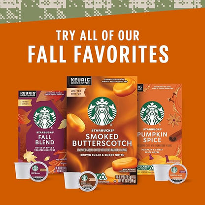Starbucks K-Cup Coffee Pods, Medium Roast Coffee for Keurig Coffee Makers, Fall Blend, 100% Arabica, Limited Edition, 6 Boxes (60 Pods Total)