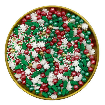 Dynastang Christmas Sprinkles Mixed Style Edible Cake Decorations Cupcake Toppers Cookie Perfect for Cakes, Cupcakes, Desserts Toppings 3OZ