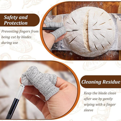 20Pcs Bread Lame Scribing Tool Kit - 2 Precision Scribes with 15 Blades, Finger Guard, Design Cord, Safety Cover and Storage Box - Stainless Steel Scribes for Artisan Bread and Dough Patterns Designs