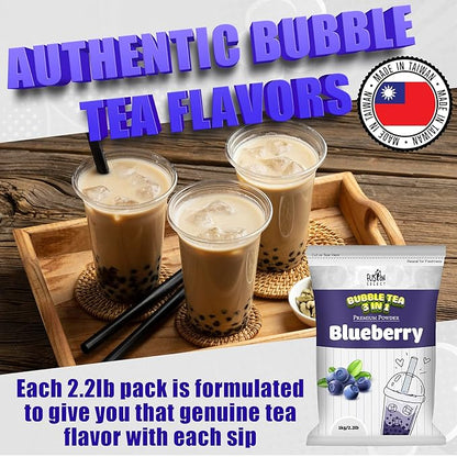 Fusion Select 2.2lb Boba Tea Powder Watermelon Bubble Tea Flavored-3-in-1 Drink Powder with Cream & Sugar - Instant Pre-Mixed Beverage for Hot or Cold Blends or Yummy Frappes