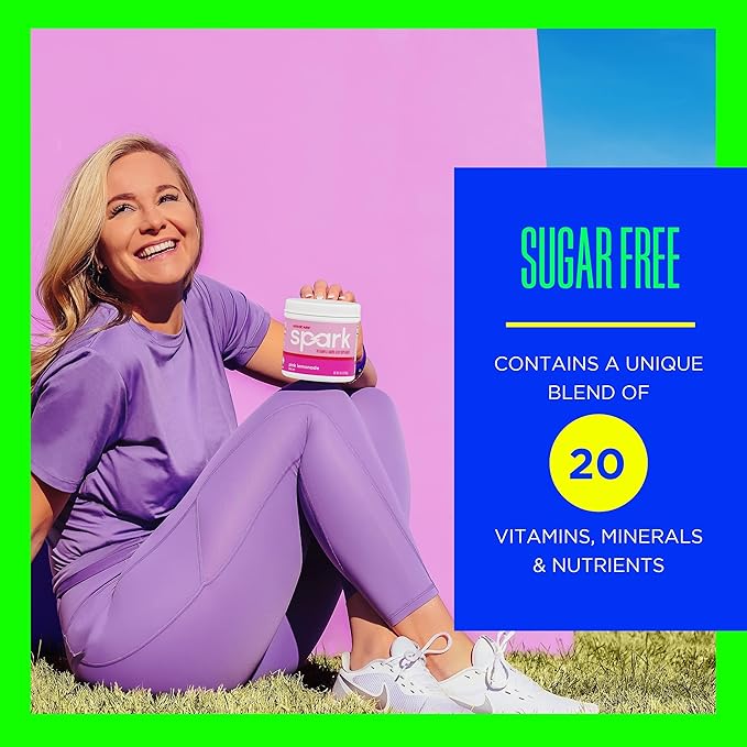 AdvoCare Spark - Energy Drink Mix - Vitamin & Amino Acid Supplement - Supports Energy & Focus - Portable Immune Support - Sugar-Free - Pink Lemonade (10.5 oz)