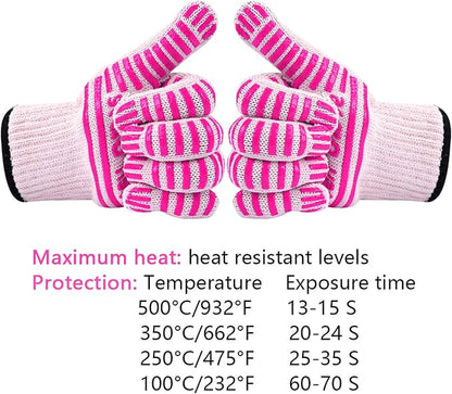 CZSYZCZS Extreme Heat Resistant Oven Gloves - 932F - Cooking Gloves for BBQ, Grilling, Baking,Cutting, Smoker Fireplace