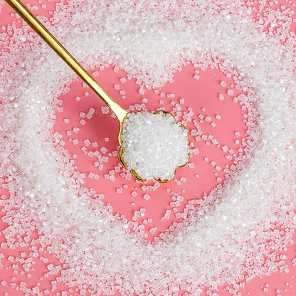 Christmas Edible White Sprinkles,Edible Sanding Sugar Crystals for Cake Decorating,150g/5.3oz,Sprinkle Mix for Cookies,Ice Cream,Fondant Cake,Caramel Apples,Cupcakes,Desserts,White Sugar Sprinkles