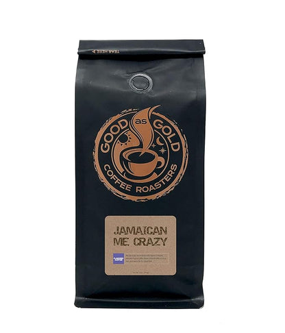 Jamaican Me Crazy Coffee Beans, Flavored Whole Bean, 12 Oz Good As Gold Coffee Roasters