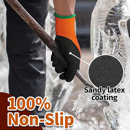 Schwer FreezeGuard Waterproof Work Gloves PM3302, ANSI A2 Cut Resistant Freezer Gloves for Outdoor Cold Weather Keep Hands Warm Below Zero, Waterproof Gloves for Shoveling Snow, Ice Fishing, M
