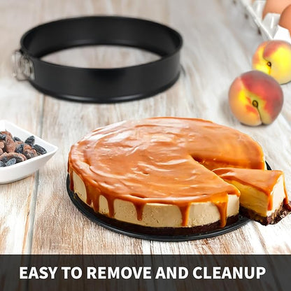 Spring Form Cake Pans 12 Inch Springform Pan Nonstick Round Cheesecake Pan Carbon Steel Large Baking Mold Cake Tin for Christmas Birthday