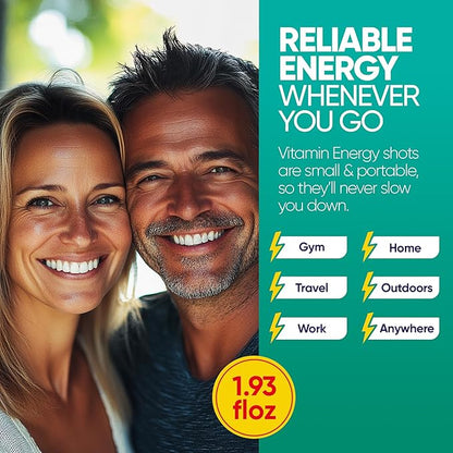 Vitamin Energy Immune+ Extra Strength Energy Shot Pineapple Punch 48 Pack, 260mg Natural Caffeine, B-Vitamins, Citicoline, Green Tea, Immunity & Focus Support, Zero Sugar, Gluten-Free 1.93 fl oz