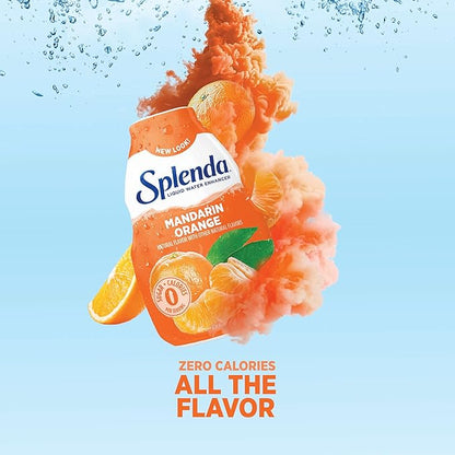 SPLENDA Liquid Water Enhancer Drops, Sugar Free, Zero Calorie, Natural Flavor, Concentrated Drink Mix, 3.11 Fl Oz Each Bottle (Mandarin Orange, 1 Pack)