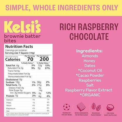 Kelsi's Brownie Batter Bites Variety Pack 8 Count, Dairy Free / Gluten Free Dessert / Soy Free Chocolate / Paleo Candy Alternative for Adults & Kids - Healthy Dessert Snack - Whole Food Ingredients, Zero Refined Sugar. 2 x Salty Peanut Caramel, 2 x Ric...