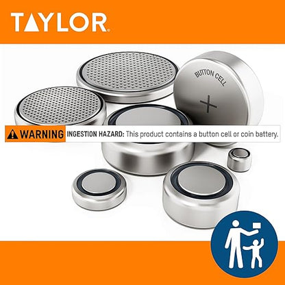 Taylor Digital Premium High Heat Resistant Candy Thermometer, Meat, Deep Fry, Brewing, and Craft Thermometer, with pan/Kettle Clip and Heat Shield, Backlit Display, and Includes 1 CR2032 Battery, Navy