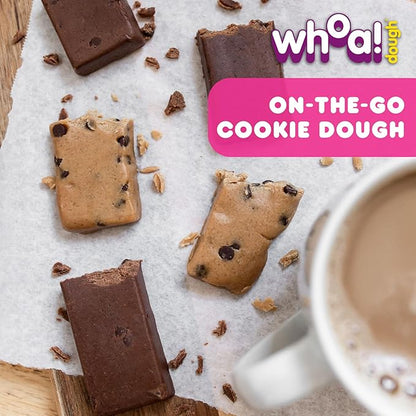 Whoa Dough Allergen Friendly Edible Cookie Dough Bars- Certified Non-GMO, Kosher and Gluten Free Bar - Healthy Snack Foods - Plant Based Snacks - Real Ingredients - Variety Pack (6 Bars)