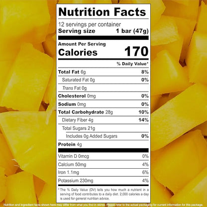 JONESBAR Organic Plant Based Protein Bars | Mango Almond | Fruit & Nut Bar, Kosher, Gluten Free, Paleo Breakfast Bars, School Snacks, Vegan Snack & Healthy Snacks for Adults and Kids (Pack of 12)