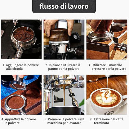 51mm Bottomless Portafilter Compatible for CASABREWS Espresso Machine CM5418, 3700 Series, Mr. Coffee Espresso and Cappuccino Machine, with Stainless Steel Double Shot Capacity Cup Filter Basket