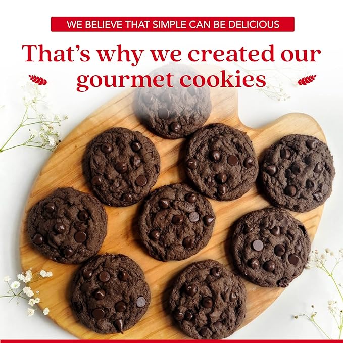 David's Cookies 1lb Double Chocolate Chunk Fresh Baked Cookies - Handmade and Gourmet Cookies - Delectable and Made with Premium Ingredients - Cookie Gift Basket - Great Gift For All Occasions