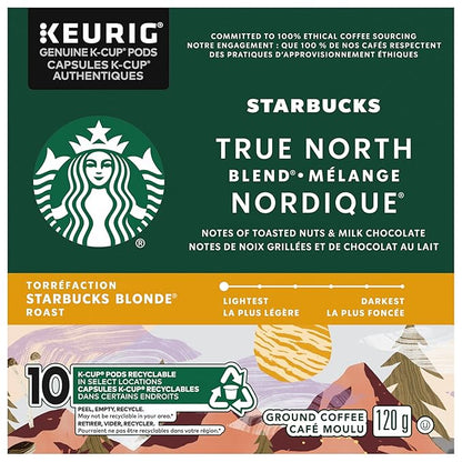 True North Blend Blonde Roast Coffee, K-cup Pods, 10 count, 120g/4 oz. Box (Imported from Canada)