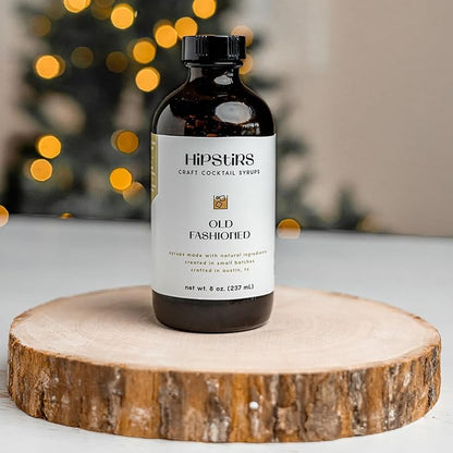 HipStirs Old Fashioned Mix - Our Artisan Old Fashioned Syrup uses Real Blood Orange Bitters for Cocktails to Make it a Rich and Timeless Winter Drink Mixer (8 Fl Oz)