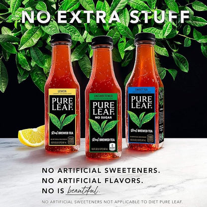 Pure Leaf Iced Tea, Peach, Real Brewed Tea, 18.5 Fl Oz Bottles (Pack of 12)