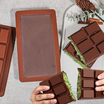 Webake 1 Inch Deep Chocolate Bar Mold 12 Snap, Large 2 Pack Silicone Thick Chocolate Bar Molds, Big Dubai Chocolate Bar Mold for Stuffed, Perfect for Filling Knafeh Pistachio