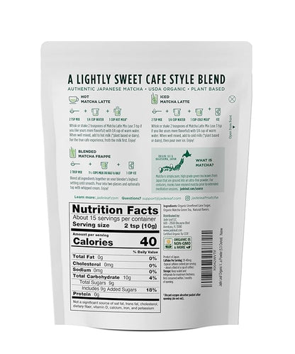 Jade Leaf Matcha Organic Premium Ceremonial Grade Matcha Green Tea Powder - Japanese - Culinary, Ingredient, Ceremonial Barista Teahouse, Latte, Collagen, 5.3 Ounce (Pack of 1), Vanilla Matcha Latte
