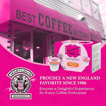 Marylou’s Coffee - Decaf Milky Chocolate Caramel Blast Flavored Coffee, Delicious Medium Roast Gourmet Coffee, 1 Count (12 Single Serve Cups)