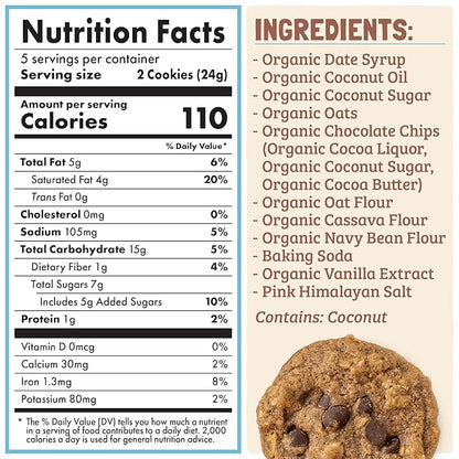 Skout Organic Oatmeal Chocolate Soft Baked Cookies (3 Pack) | Soft Baked Cookies | Plant-Based | Vegan | Gluten, Dairy, & Soy Free